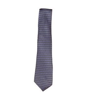 Barneys New York navy geometric 100% silk tie
